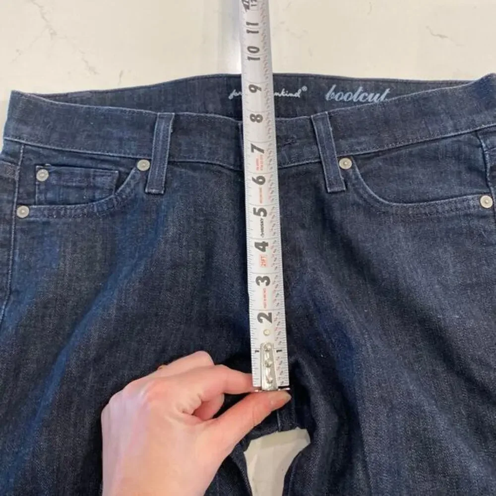 7 for all Mankind Blue Bootcut Jeans with Rhinestones‎ Bling Size 26